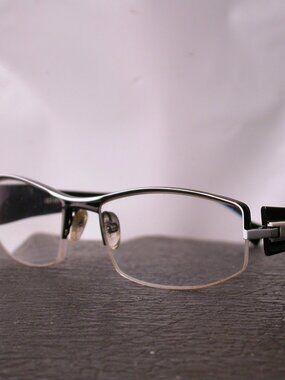 Alain Mikli Black and White Metal Modern Eyeglasses Frames Hand Made in France